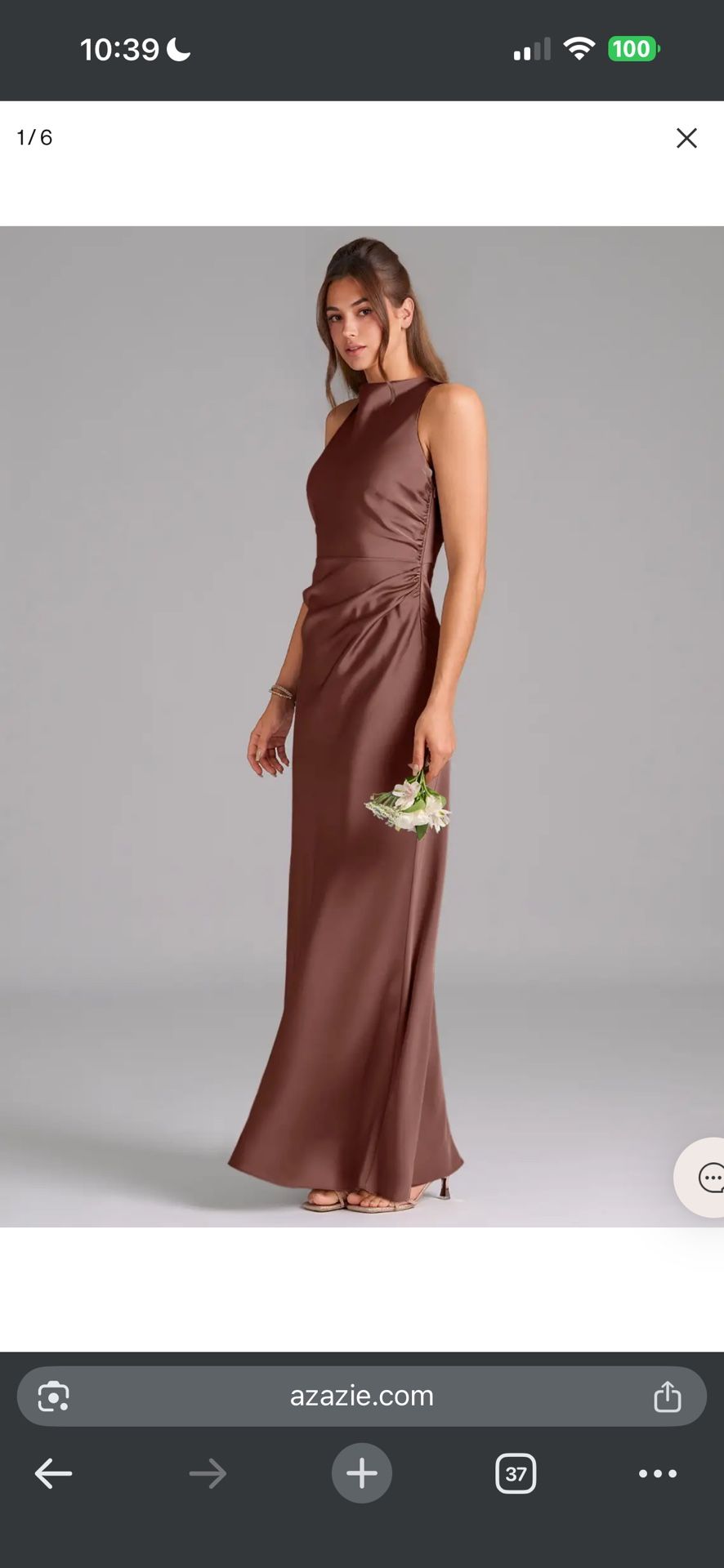 Azazie Evadne Satin Bridesmaid Dress