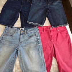 Denim Crop Jeans Size 2 and 4