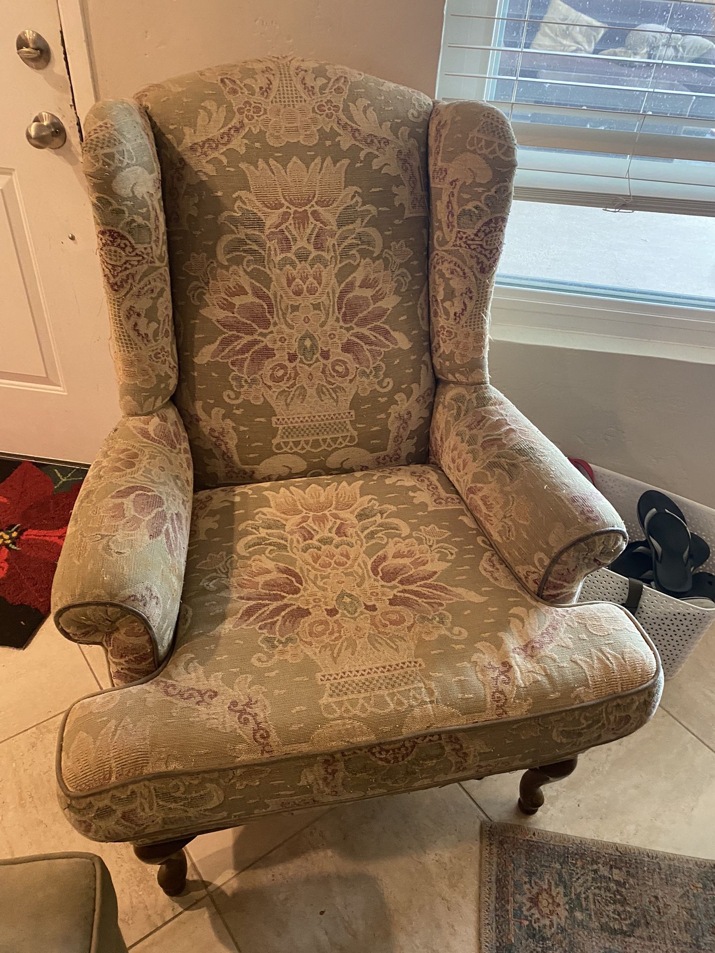 Free Green Wingback Chair