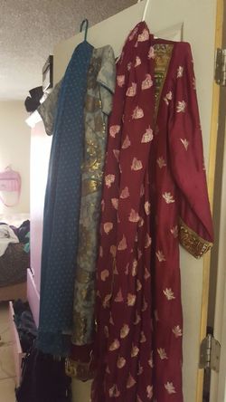Three Indian dresses