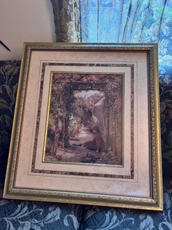 Wall Art Young Girl in the Secret Garden 30 x 27