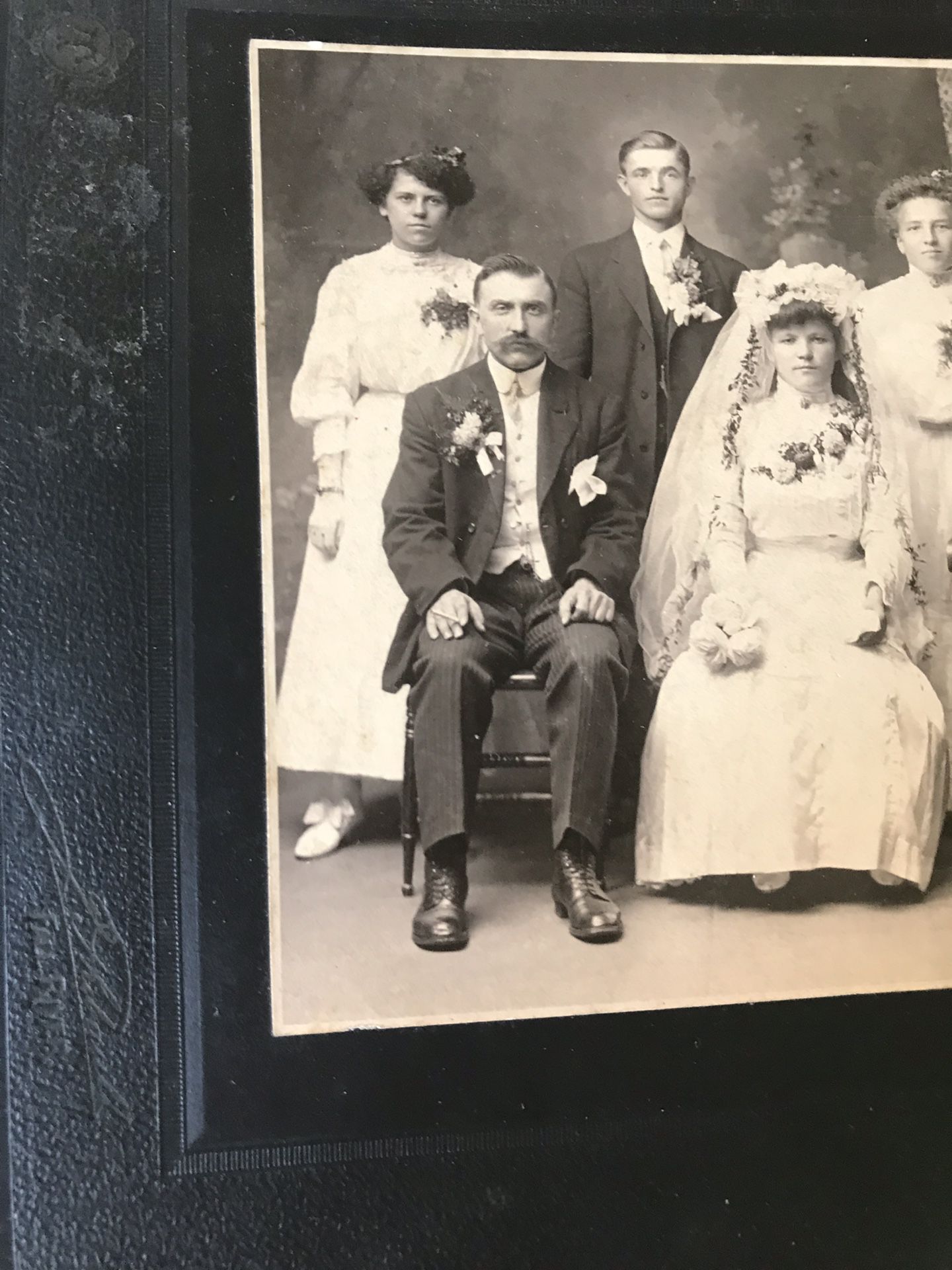 Antique brides and grooms photo