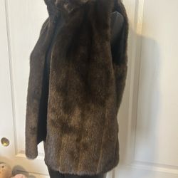 Authentic faux Mink Vest