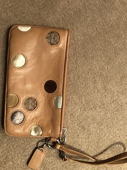 Coach Tan Wristlet