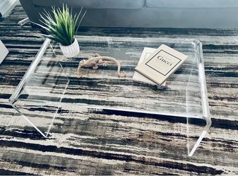 Clear Acrylic Waterfall Coffee Table