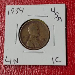 1934 Lincoln 1C Antique Restrike Coin