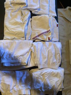 A .. Lot Of White Scrubs .. Tops and Bottoms