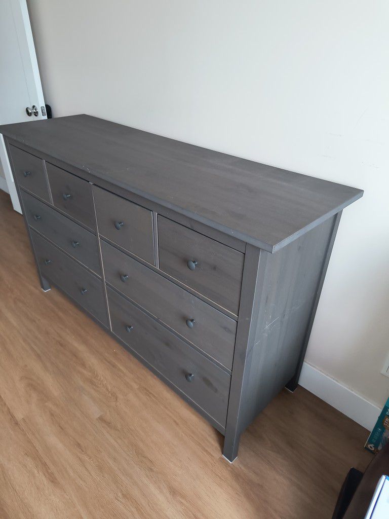 Ikea Dresser. Grey. Solid Wood 