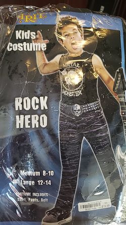 Kids Rock Hero costume Size 8/10
