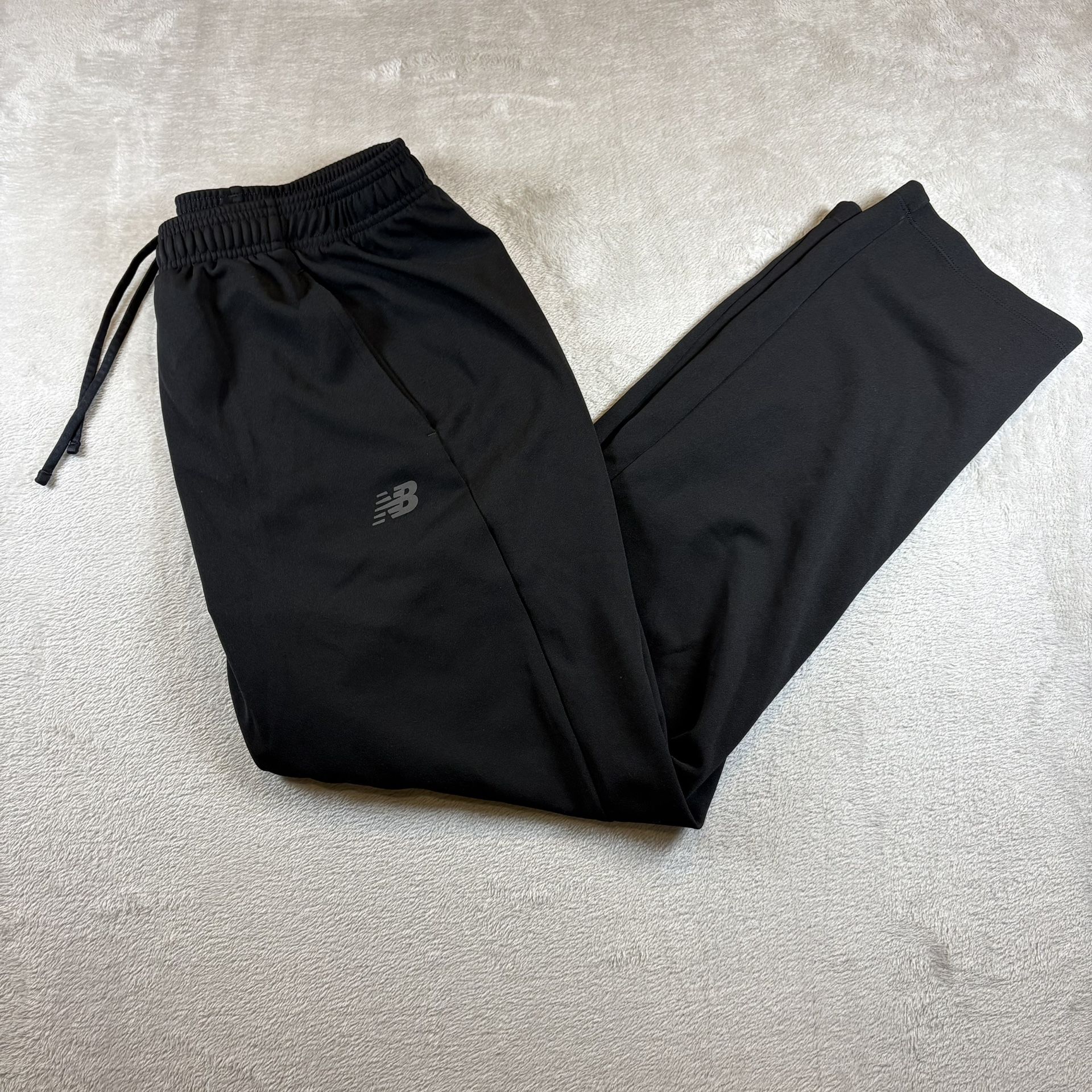 New Balance Men's Sweatpants Drawstring Side Pockets Black Men’s Large #2086