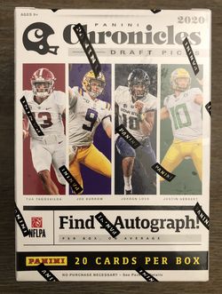2020 Panini Chronicles Draft Picks Football Blaster Box factory sealed! Guaranteed 1 Autograph!
