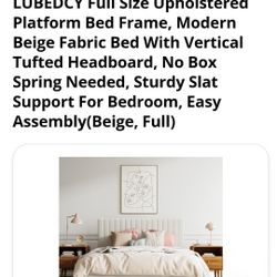 Brand New Full Size Upholstered Bed Frame