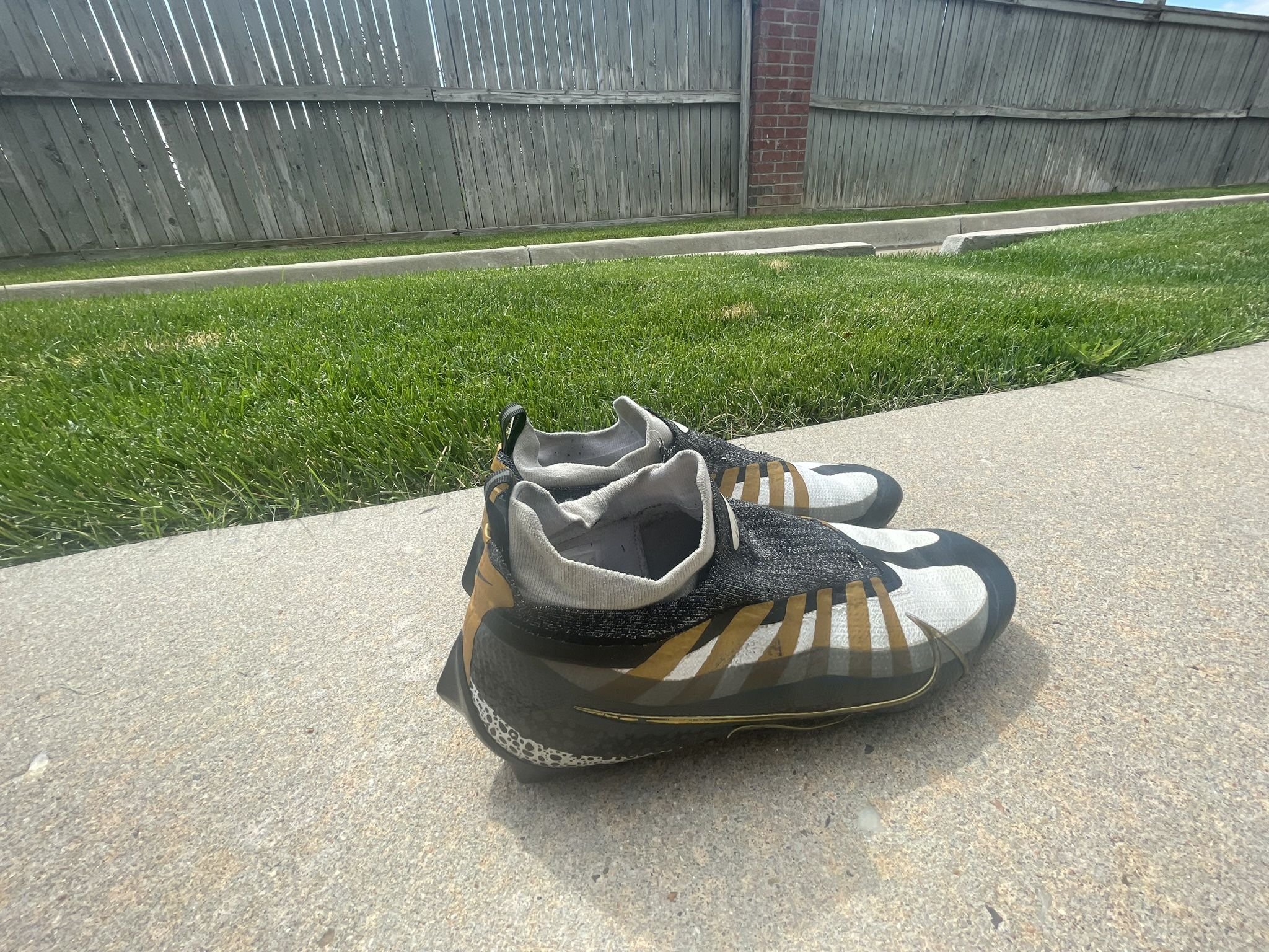 Pick Up For Today: Nike White And Gold Football Cleats Size 12 M