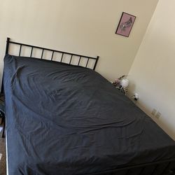 Queen bed frame+mattress and topper. Please read discription