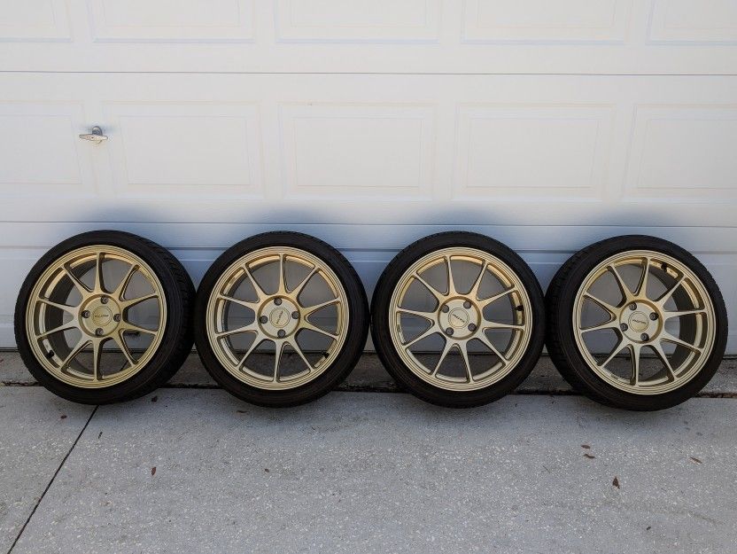 17x7.5 Rota Titan Wheels Rims Gold