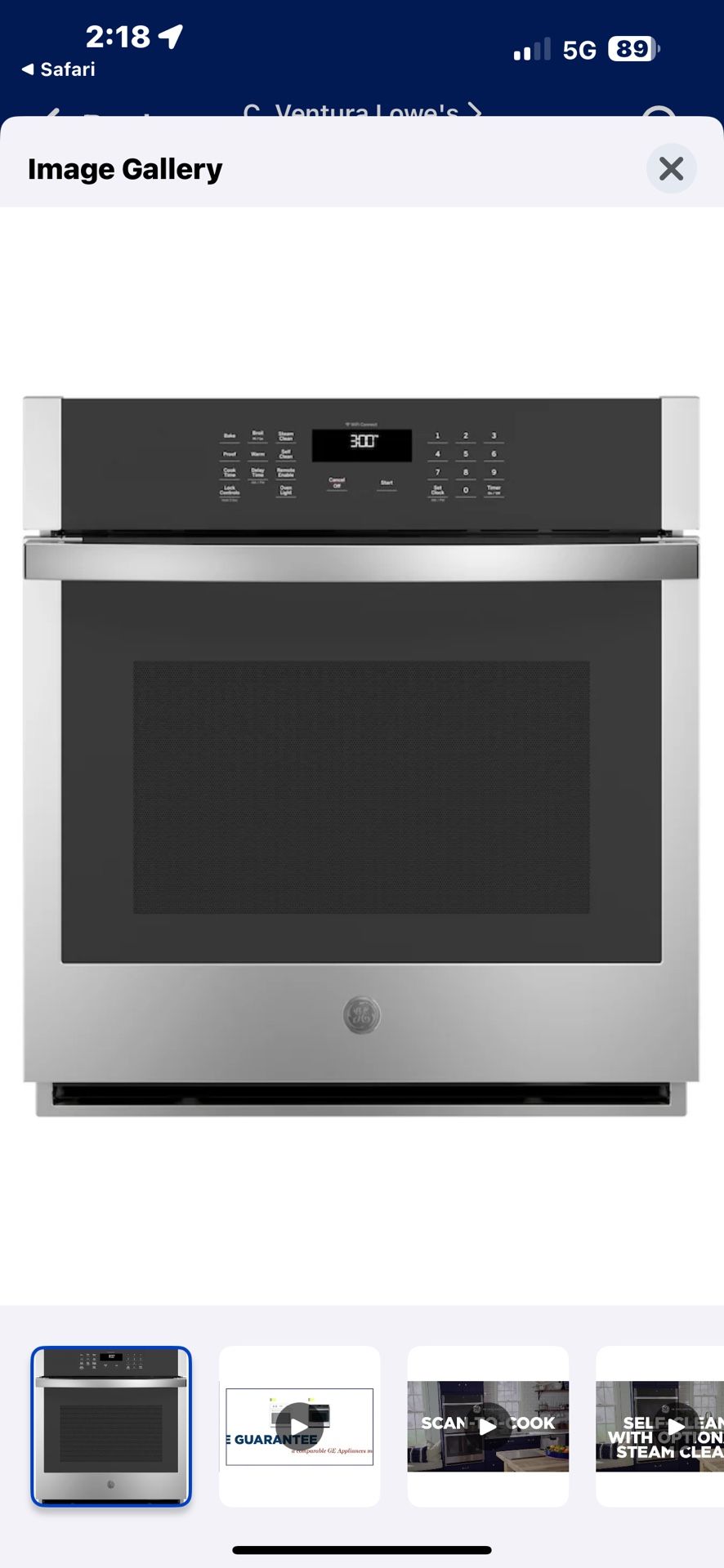 NEW  GE 27” SMART SINGLE WALL OVEN. ELECTRIC. IN BOX WITH A FACTORY WARRANTY 8/9/25