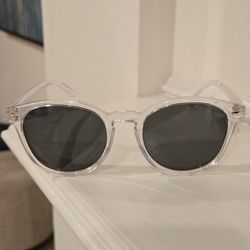 Brand New Le Specs Round Clear Frame Sunglasses. Tags Attached