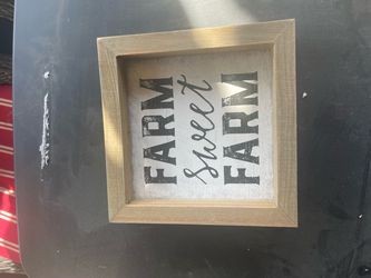 Farm Sweet Farm Wooden Framed Sign