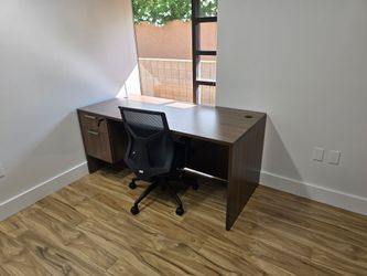 Straight Desks – Single Pedestal Office Desks w/ Storage for Sale (DM for Pricing)