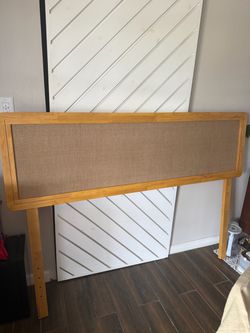 Queen Rattan Headboard / Queen metal bed frame