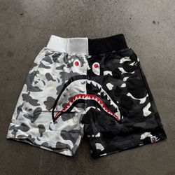 Bape Black & White Shorts 