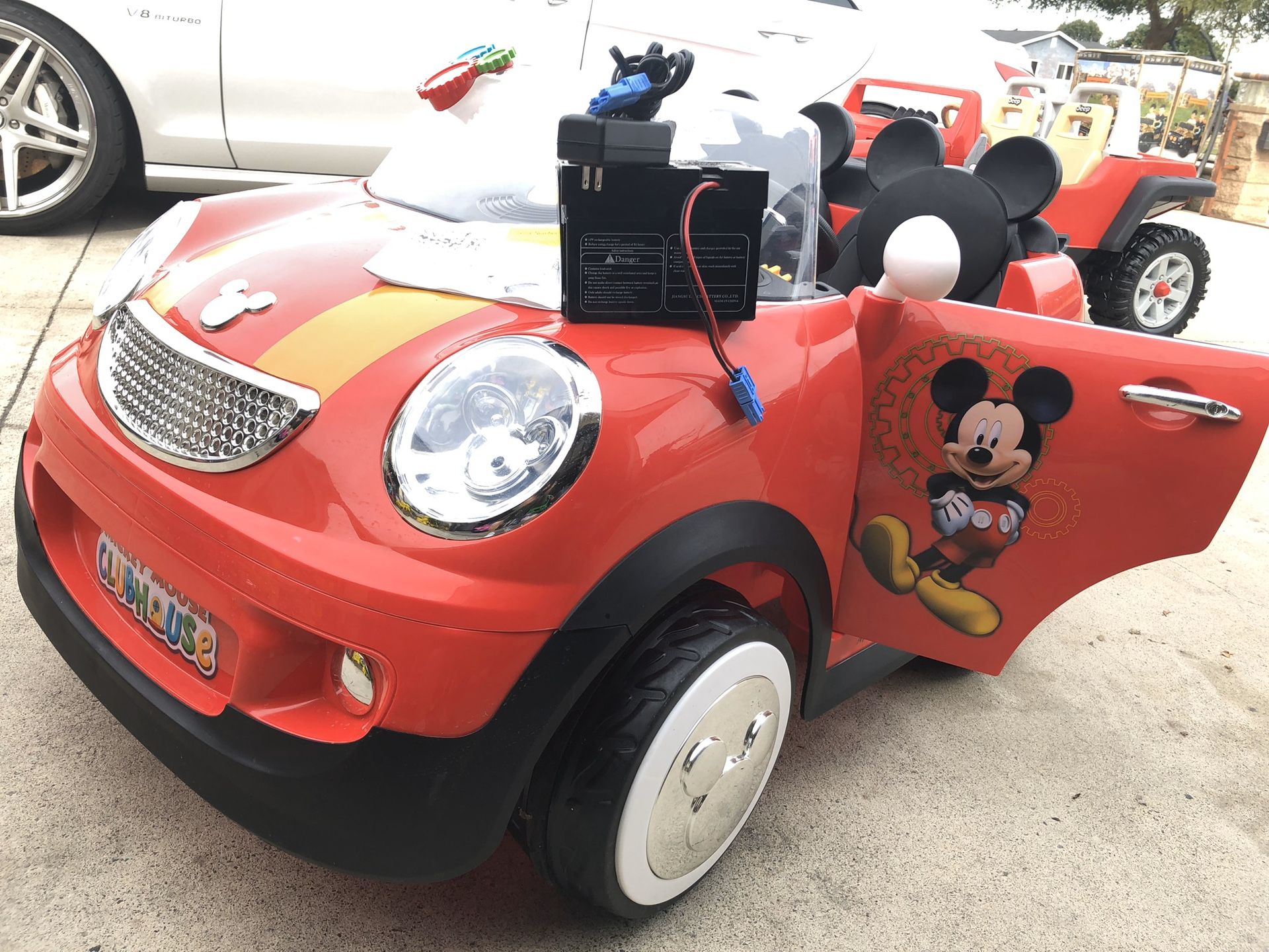 Mickey Mouse Mini Cooper Car 12volt 2seater electric kids ride on cars