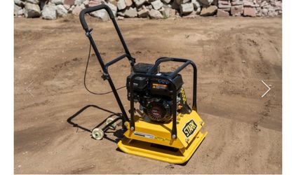 7 HP gas plate compactor, 196 cc vibratory compaction machine with 21 x 21 plate