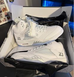 Jordan 5 white metallic