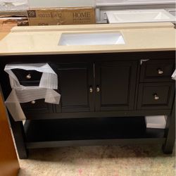 Home Decorators Collection Gazette 48 in. W Bath Vanity Cabinet Only in Espresso