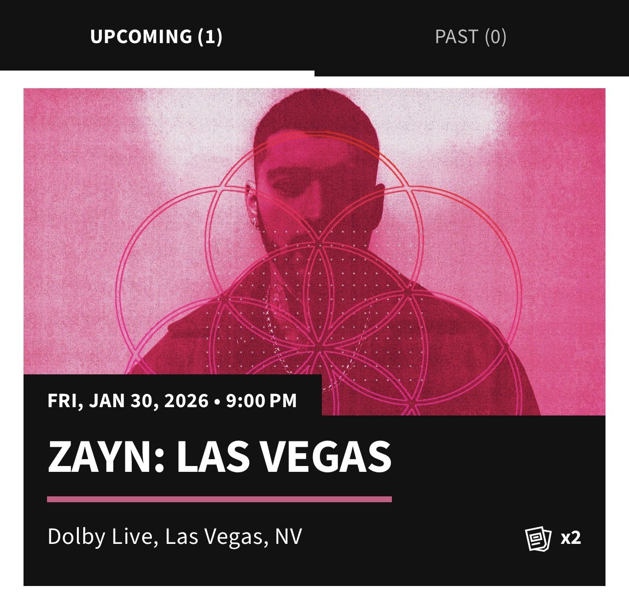 ZAYN: LAS VEGAS 1/30 TICKETS