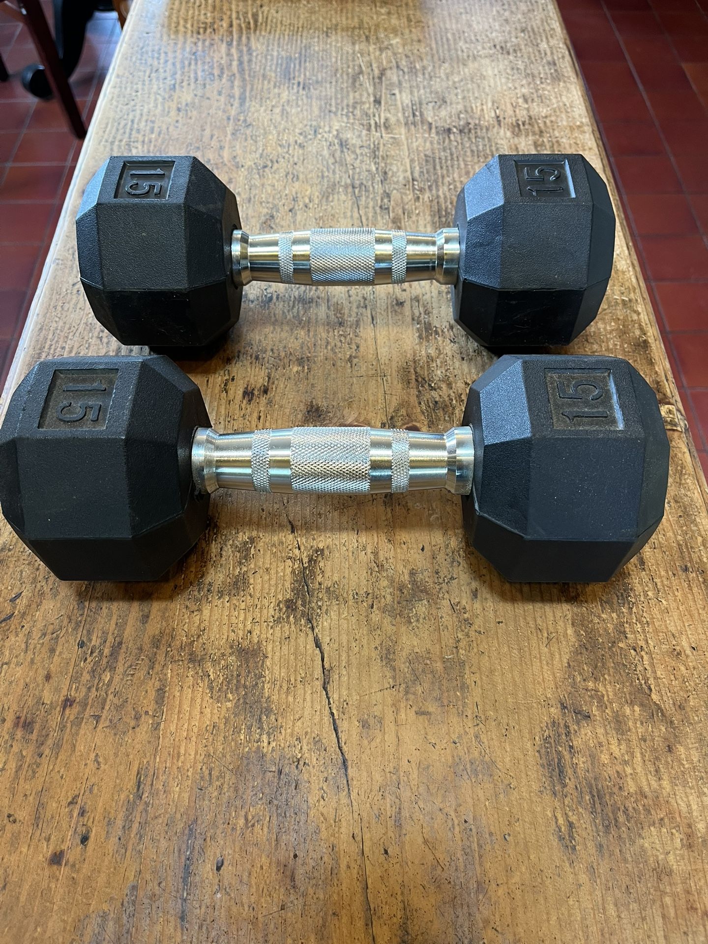 15 Lb Weight Curl Bar Set