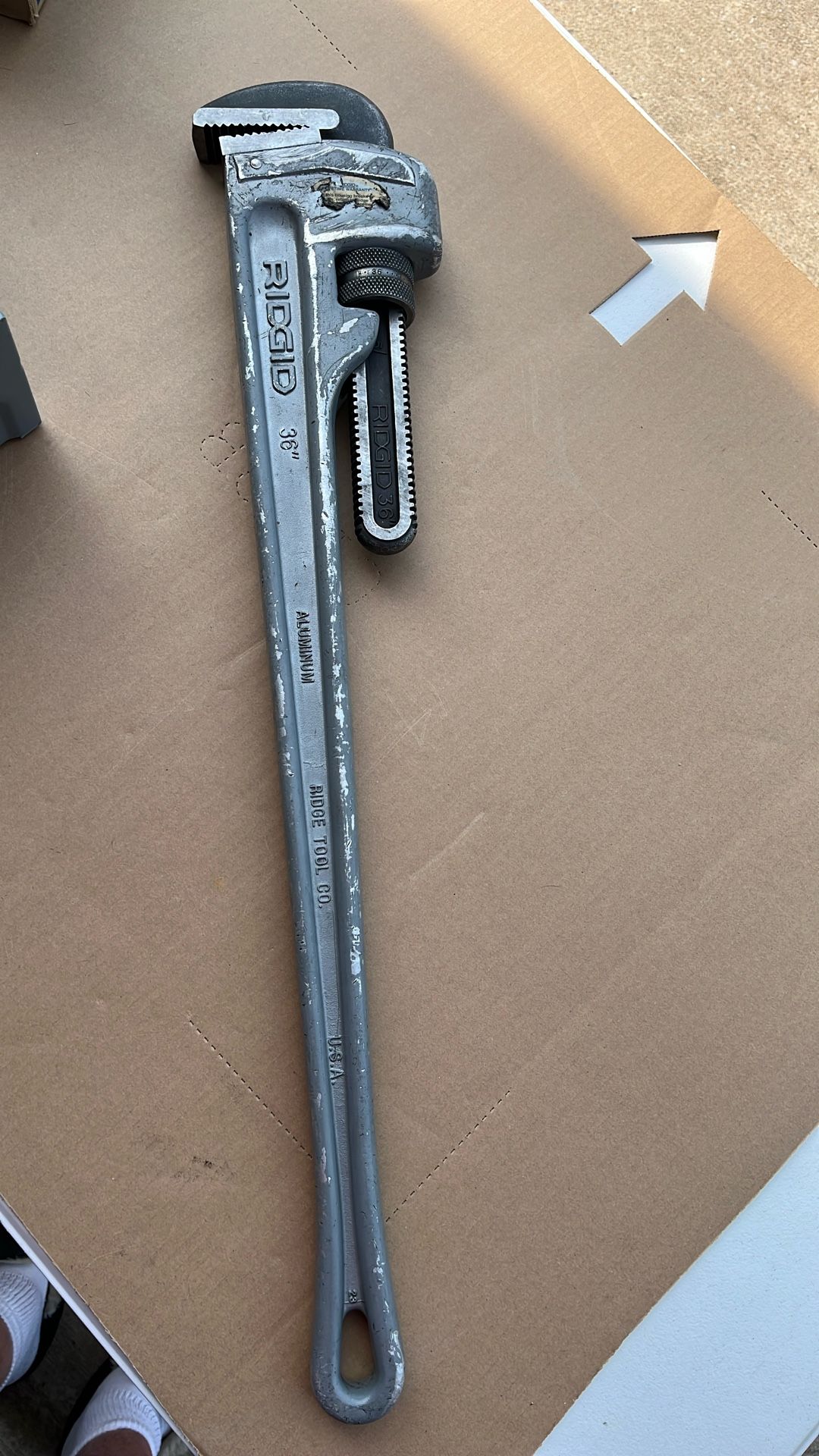 RIDGID 836. 36” Aluminum Pipe Wrench