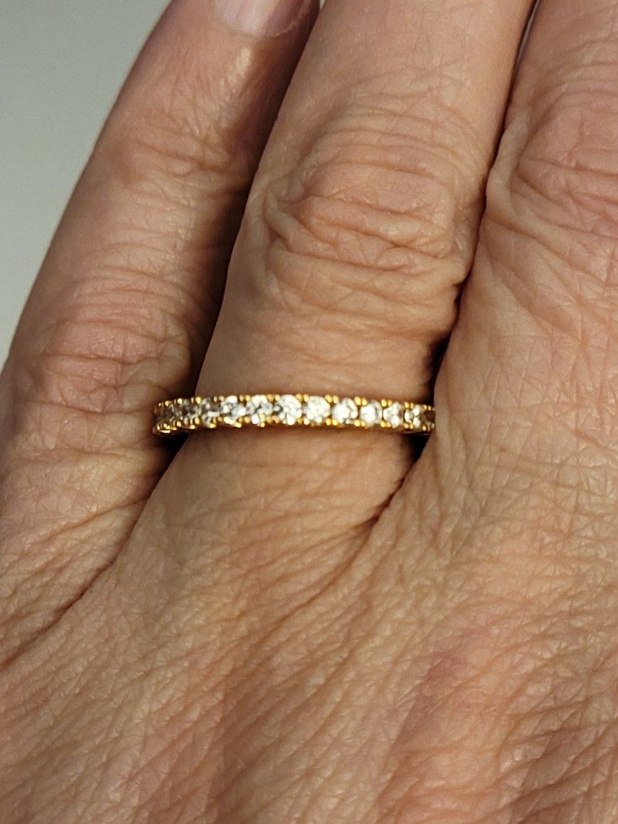 Sterling Silver Cubic Zirconia ring Size 7