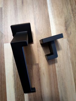 (B-F2) Matte Black Toilet Paper Holder and Robe Hook Set