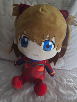 EVANGELION NEW MOVIE - ASUKA PIUG SUIT SITTING PLUSH 12"H