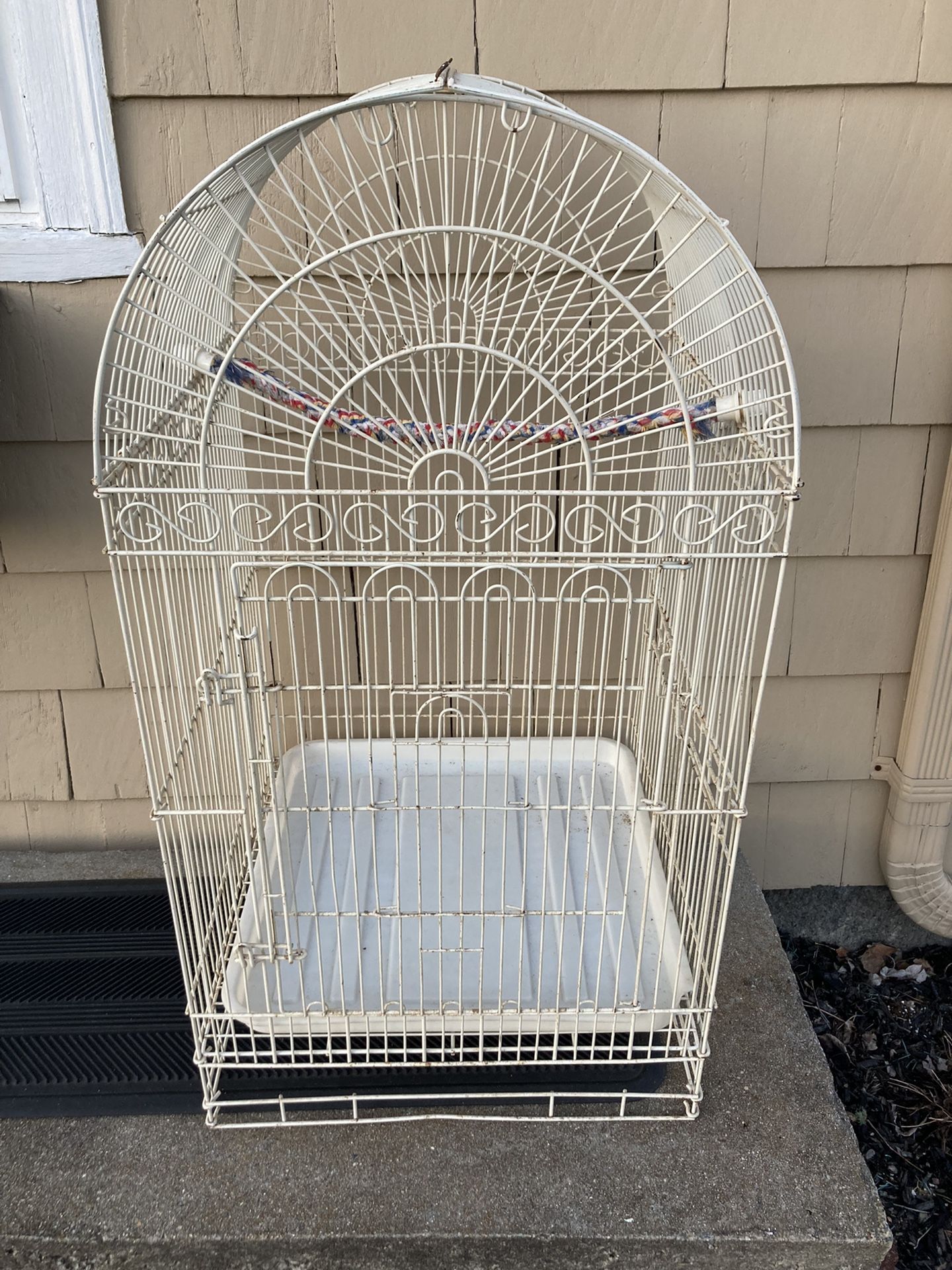 Beautiful Birdcage White Metal