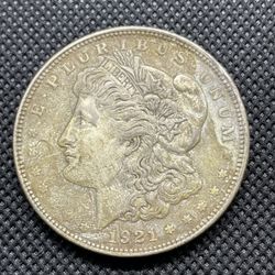 Collectible 1921 Morgan silver dollar