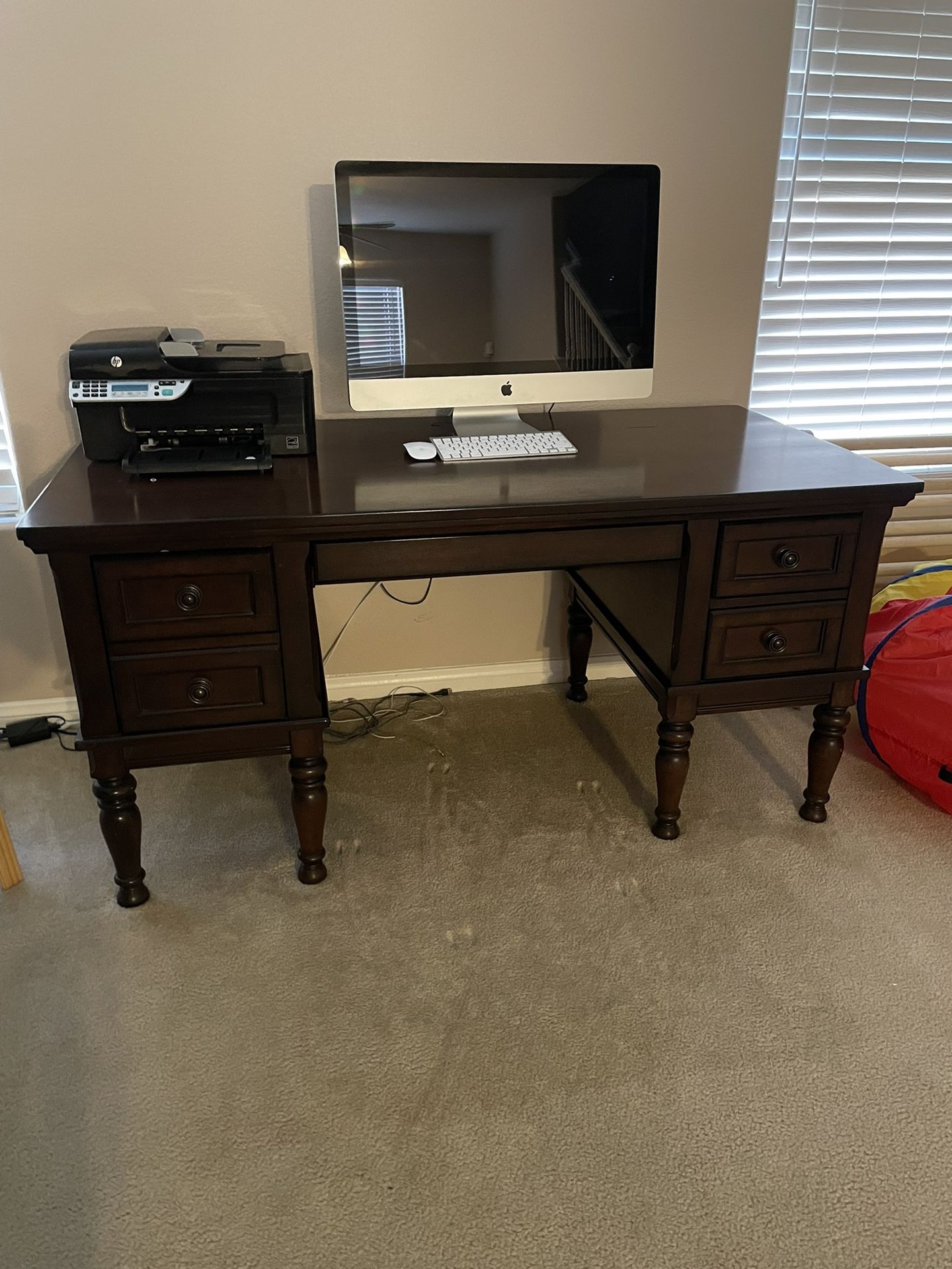 Desk, Solid Dark Brown
