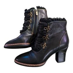 Chelsea Crew Galleria Victorian Booties SZ 37 US Size 6 Cosplay Boot