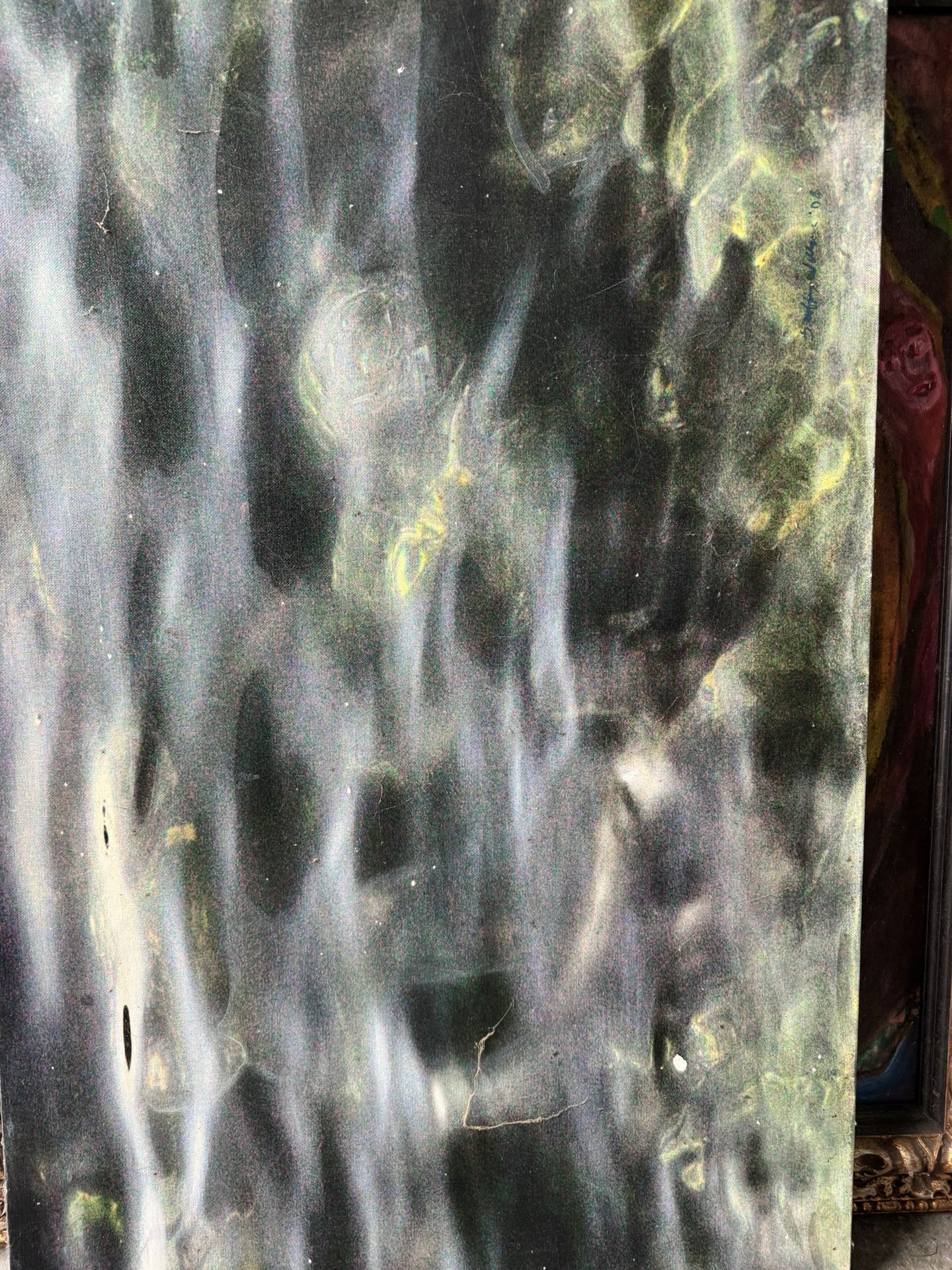 Dark water, one oil on canvas