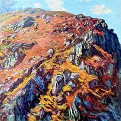 THE ROCK French France Oscar Claude Monet Fine Art Print Vintage COA Antique Certificate of Authenticity 1950’s Japan Printed Collectible Impressioni