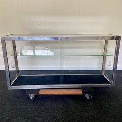 Glass Display Case w/Metal Frame