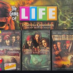 Pirates Of The Caribbean 1,2,3 Movie & Board Game 