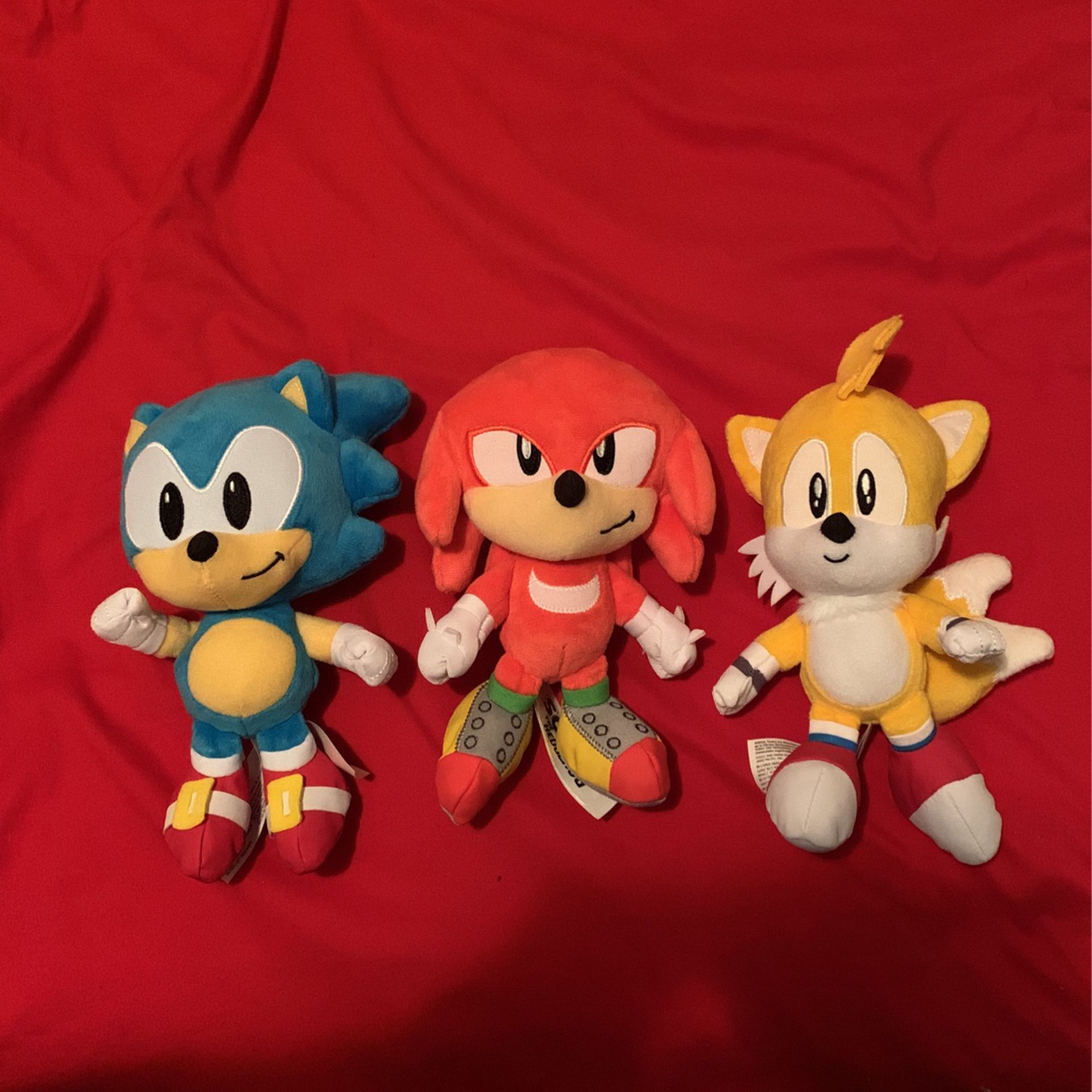 Sonic, Knuckles, Tails Plushies 