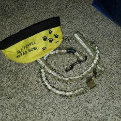 Auroth 4.5ft Leash And Travel Water Bowl