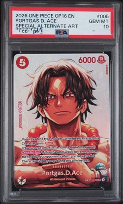 2026 ONE PIECE OP 16 EN PORTGAS D. ACE SPECIAL ALTERNATE ART