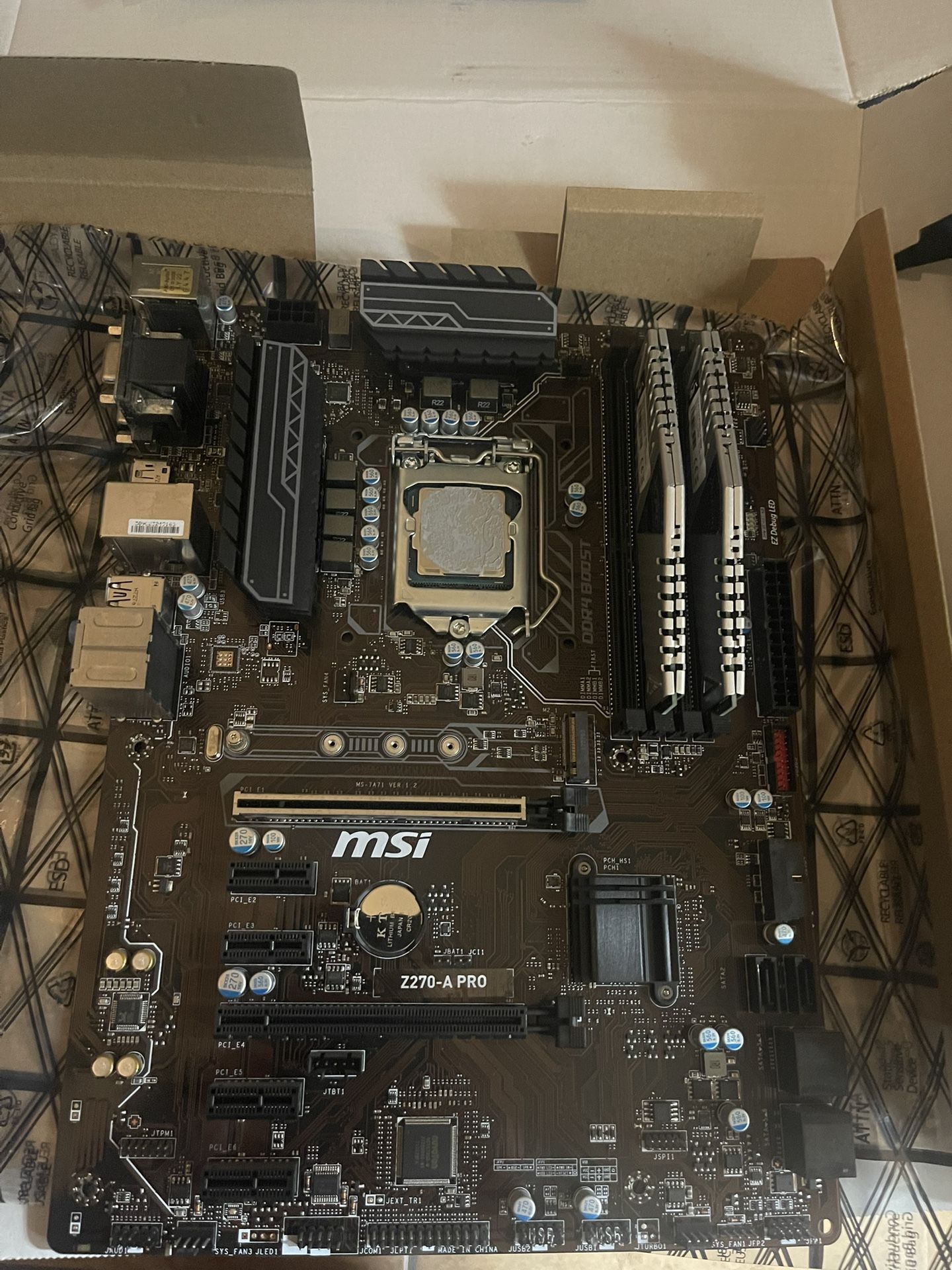MSI Motherboard, CPU And RAM