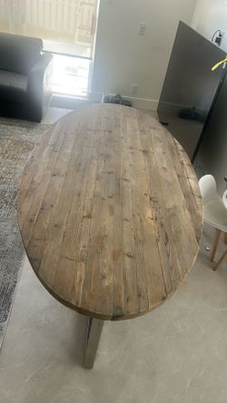 Wood dining table