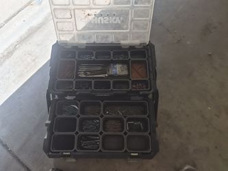 Husky tool box and mixer power tool