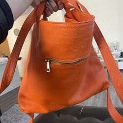 Italian leather bookbag/purse 